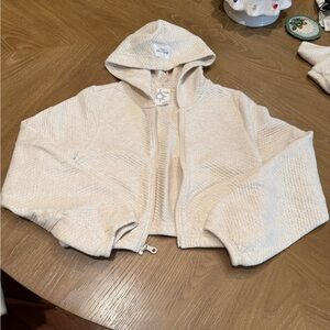 Aerie Cream Hooded Jacket and Joggers